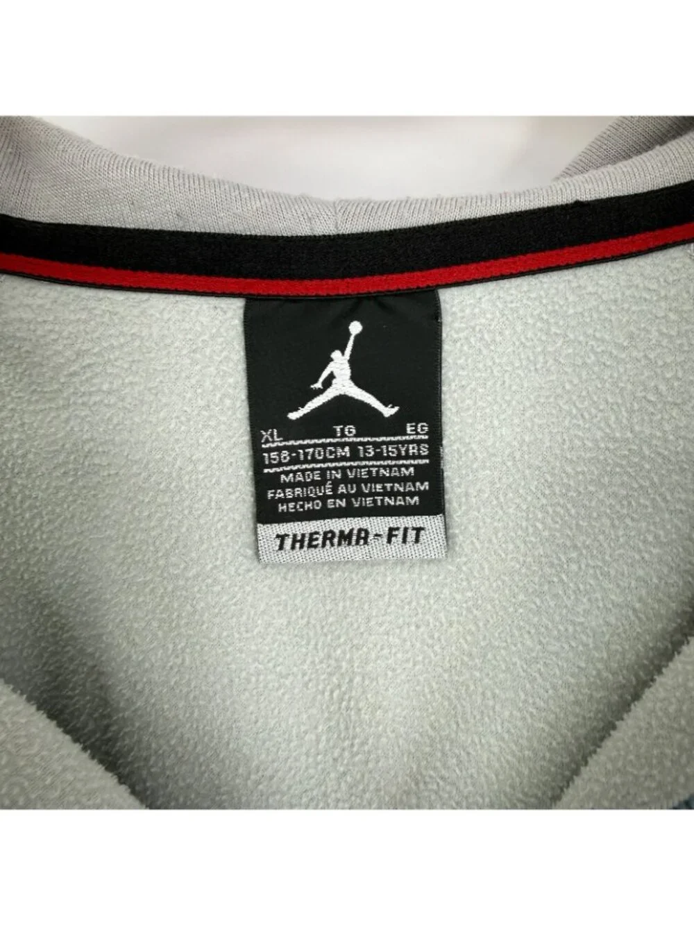 Nike Air Jordan‎ Therma-Fit Youth Size XLarge Zip up Hoodie Sweatshirt Gray